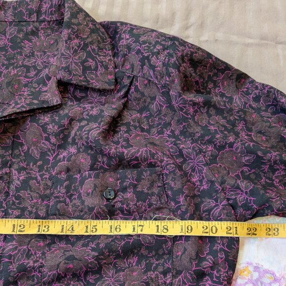 Hand Crafted Purple Floral Midi Skirt and Blouse Set - Picture 9 of 12